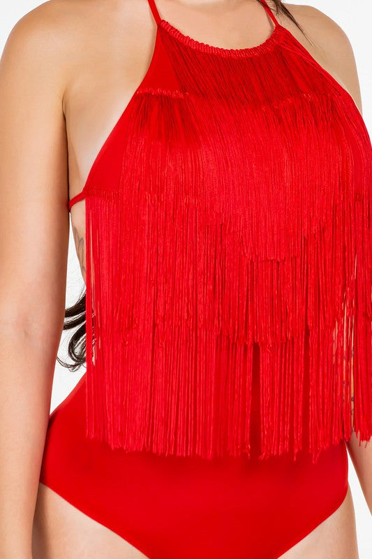 BODYSUIT WITH red