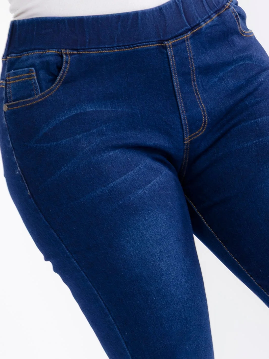 jeans licra azul con diseño elástico tamaño grande uno XL 2xl 3xl#2