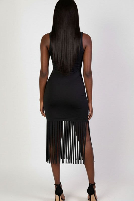 Classic Solid Black Women Dress