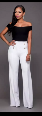 casual white palace pants mark the softness and delicacy in white