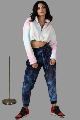 with string at warm and cozy print Tedy bear zip sweater with string at warm and cozy print S, M .L