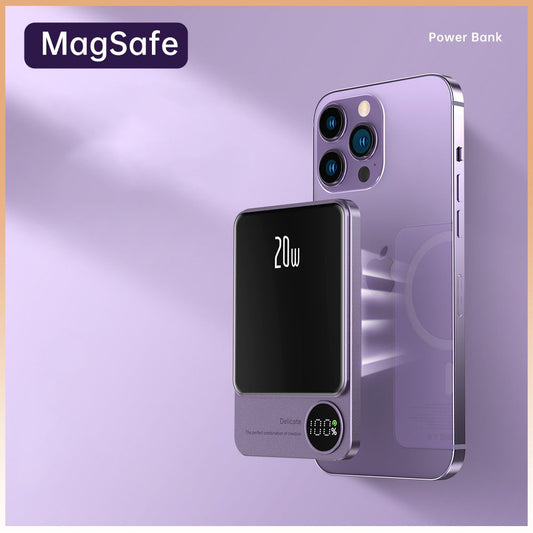 Q9 inalámbrico Magsafe succión magnética carga tesoro venta al por mayor Clip trasero Metal fuente de alimentación móvil 10000 MAh compacto y portátil