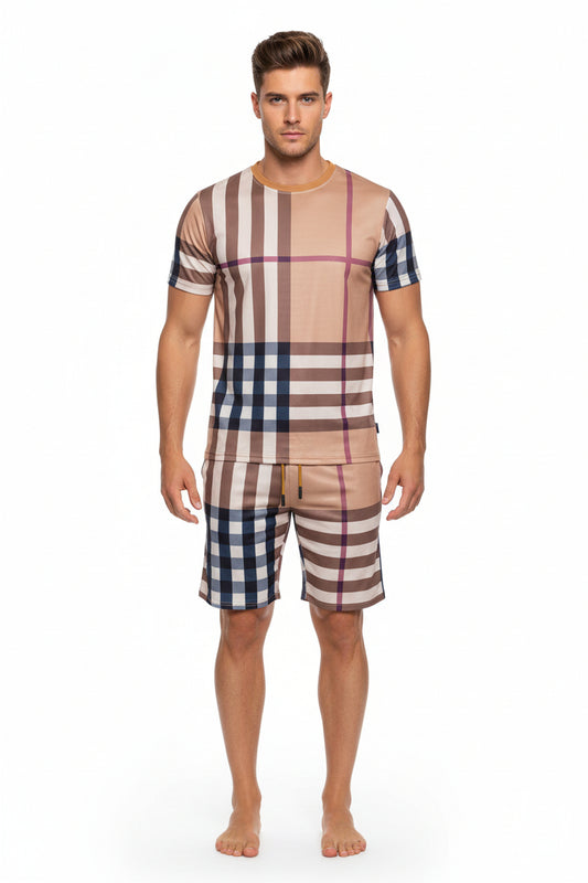 Men. 2 piece shorts  SET in khaki color