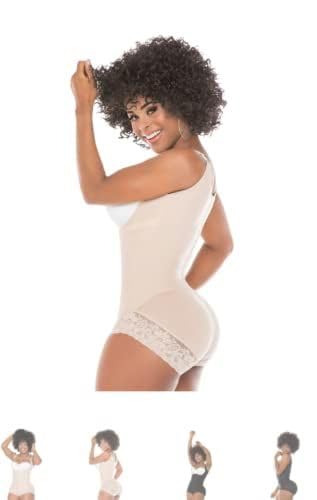 Faja Colombiana Original — Espalda Alta con Encaje | Negro o Beige