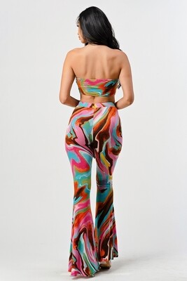 Conjunto de dos piezas se tube top  con pantalón