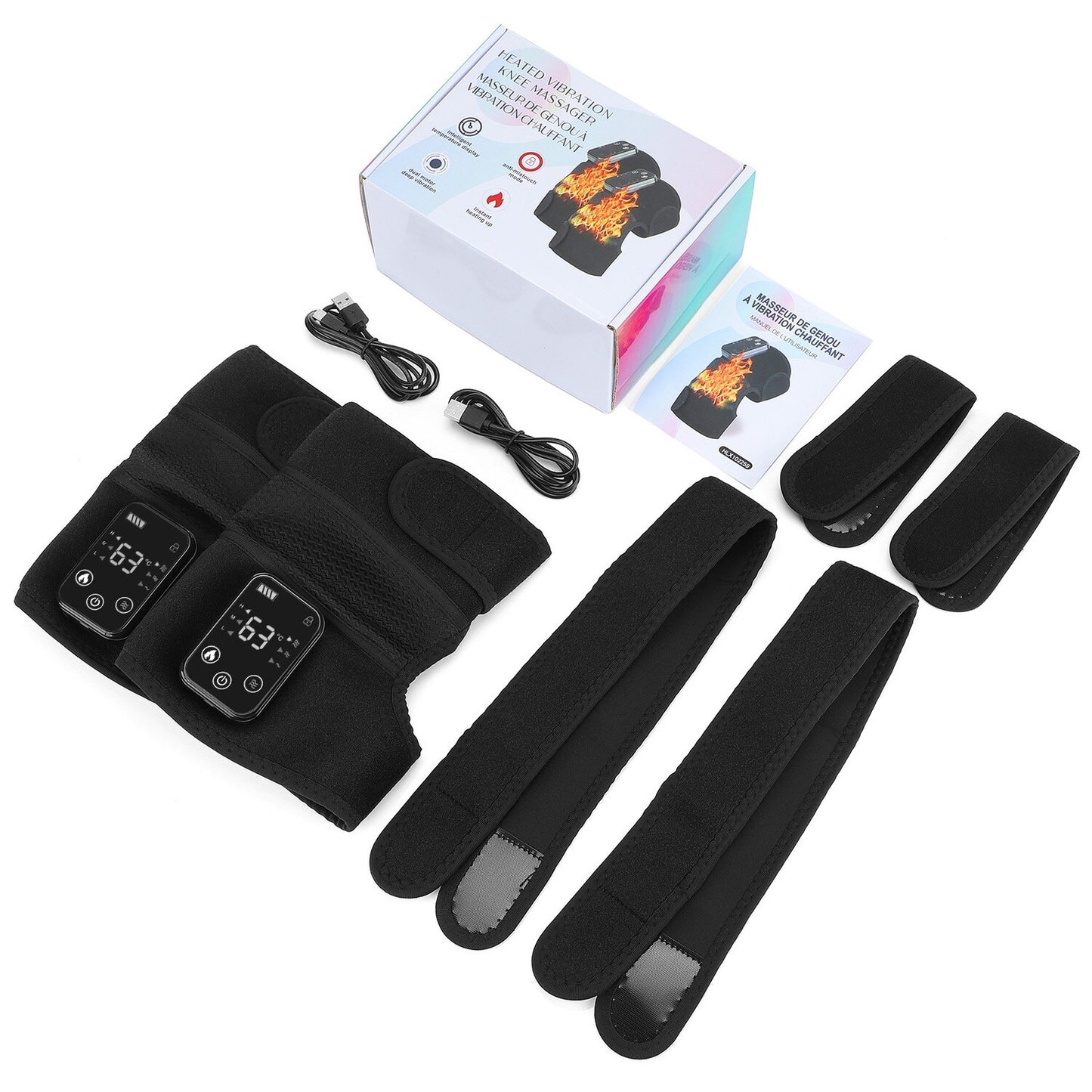 Cross-border Electric Heating Knee Pads, Intelligent Vibration Heating Old Cold Leg Shoulder Pads Massager, Hot Compress Physiotherapy Massager
