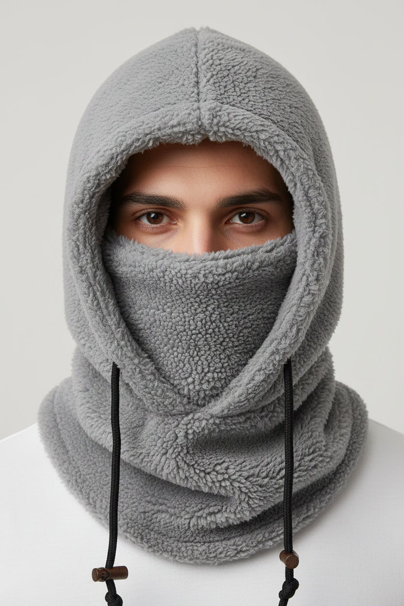 Winter Outdoor Cycling Hat, Sports Windproof Hat, Cold Protection, Thickened Neck Scarf, CS Hood, Arctic Velvet Mask, Warm Hat