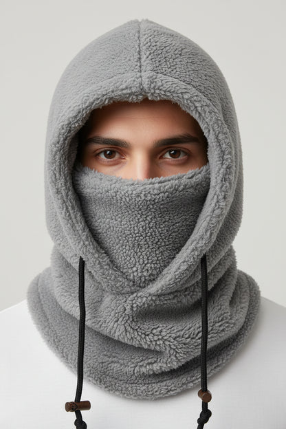 Winter Outdoor Cycling Hat, Sports Windproof Hat, Cold Protection, Thickened Neck Scarf, CS Hood, Arctic Velvet Mask, Warm Hat