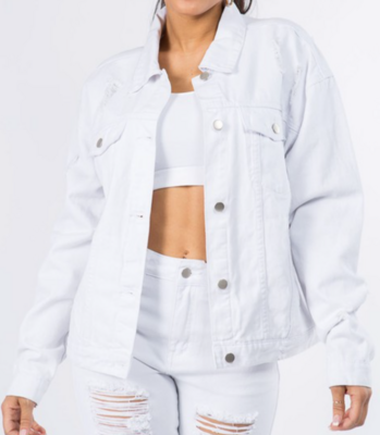 jacket in jean in black white