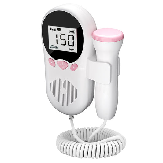 fetal Monito  Medidor cardíaco  r de frecuencia cardíaca fetal Doppler casero Mujeres embarazadas Escuchar el corazón fetal Inglés Corazón fetal neutro Comercio exterior transfronterizo