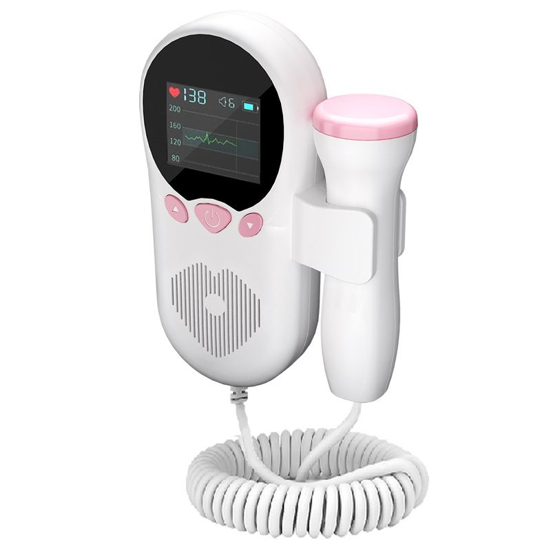 fetal Monito  Medidor cardíaco  r de frecuencia cardíaca fetal Doppler casero Mujeres embarazadas Escuchar el corazón fetal Inglés Corazón fetal neutro Comercio exterior transfronterizo