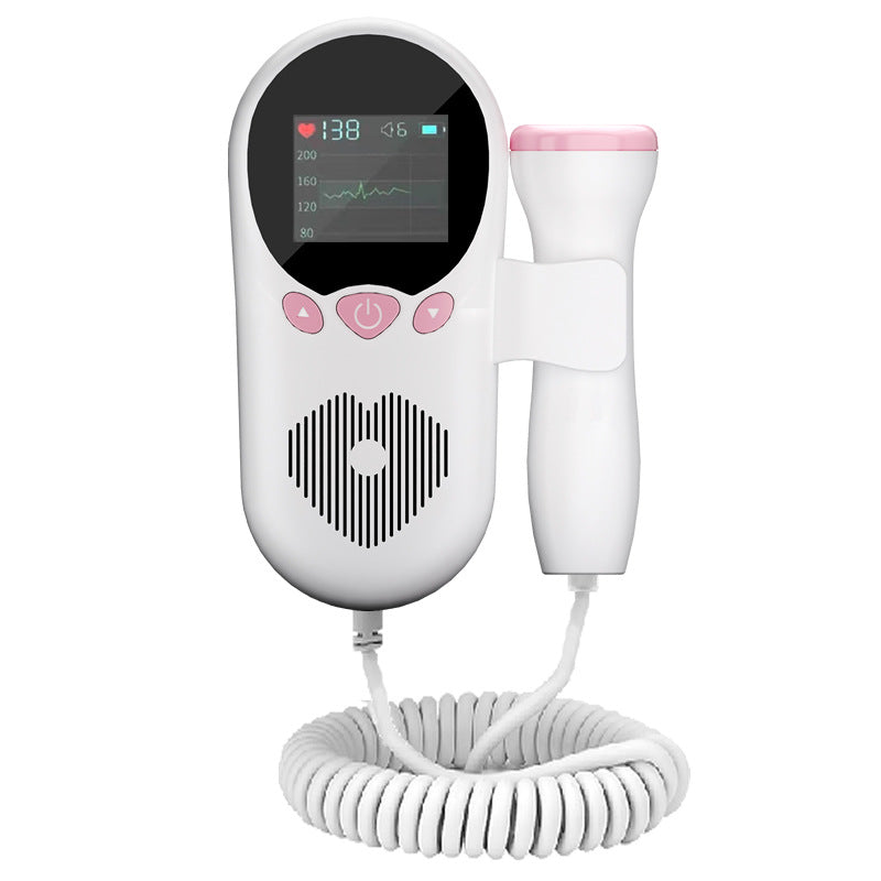 fetal Monito  Medidor cardíaco  r de frecuencia cardíaca fetal Doppler casero Mujeres embarazadas Escuchar el corazón fetal Inglés Corazón fetal neutro Comercio exterior transfronterizo