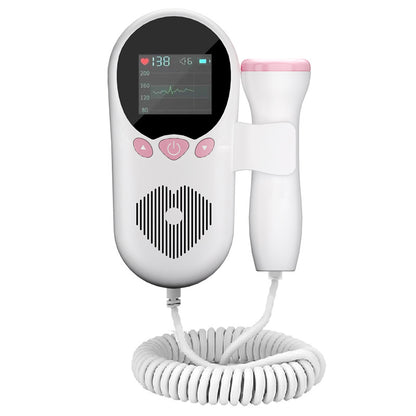 fetal Monito  Medidor cardíaco  r de frecuencia cardíaca fetal Doppler casero Mujeres embarazadas Escuchar el corazón fetal Inglés Corazón fetal neutro Comercio exterior transfronterizo