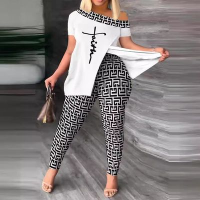 set of two pieces irregular fashion pants suit (Copia) (Copia)