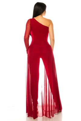 jumper/mesh wine red color