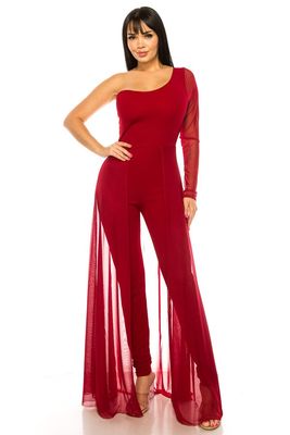 jumper/mesh wine red color
