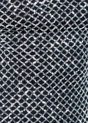 Mini Dress Silver and Black Sequin