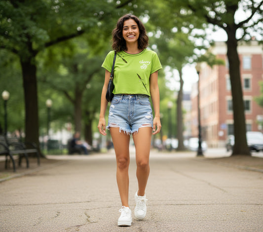TOP IN CHERRY GREEN