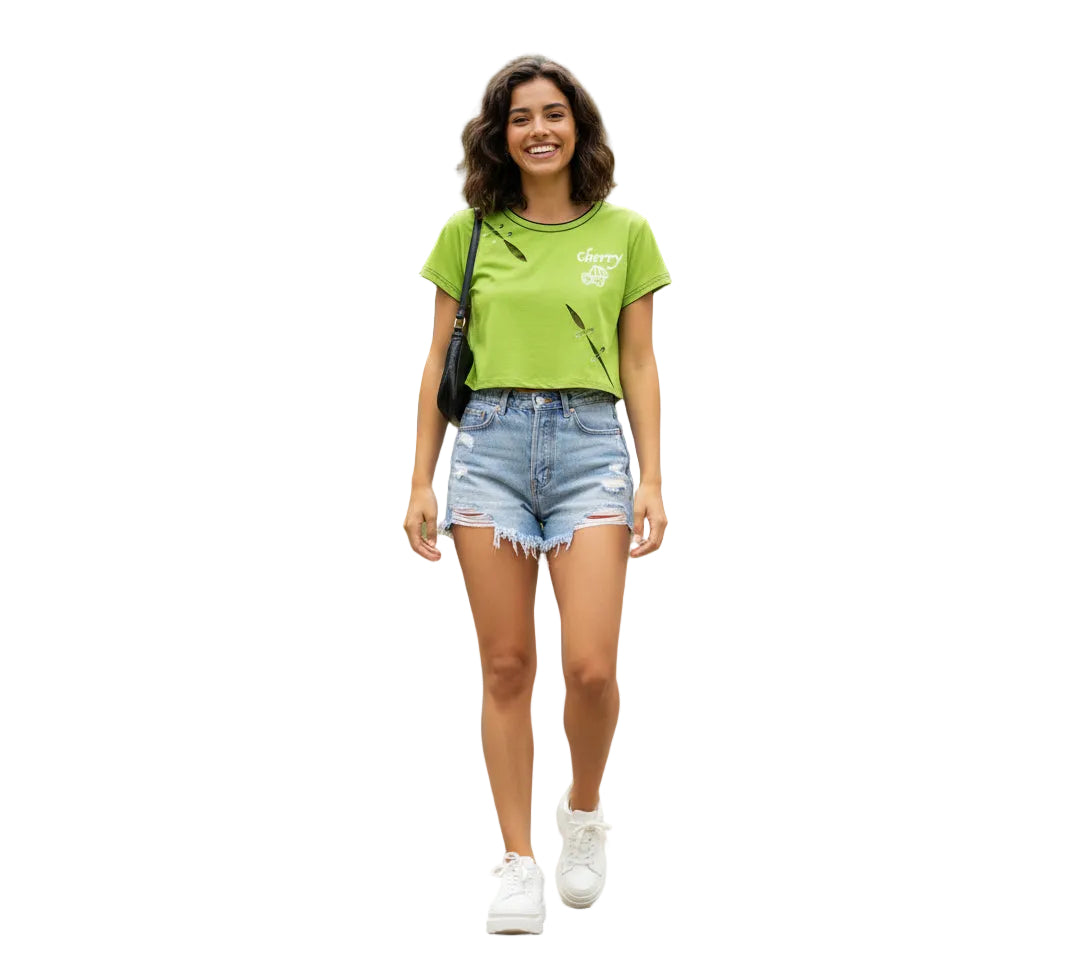 TOP IN CHERRY GREEN