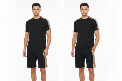 MEN'S 2 PIECE SHORT SE IN BLACK AND KHAKI COLOR