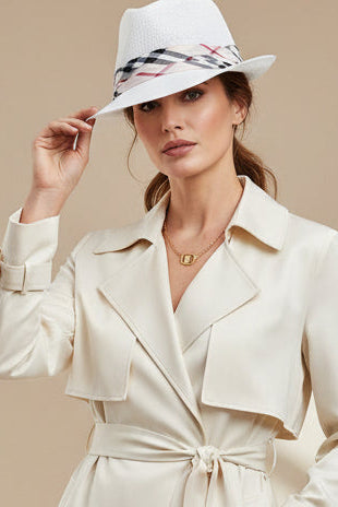 Fedora Sun Hat features a classic trilby design with a shorter brim angled