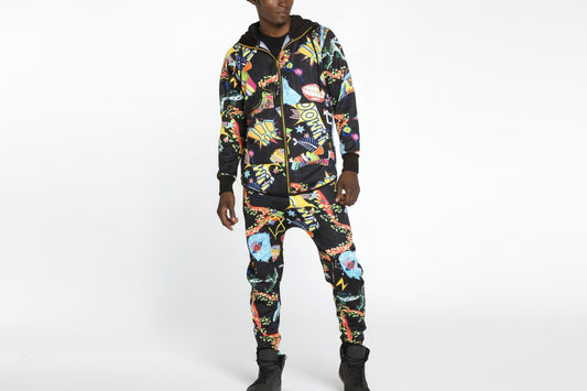 TWO PIECE SET IN MULTICOLORS