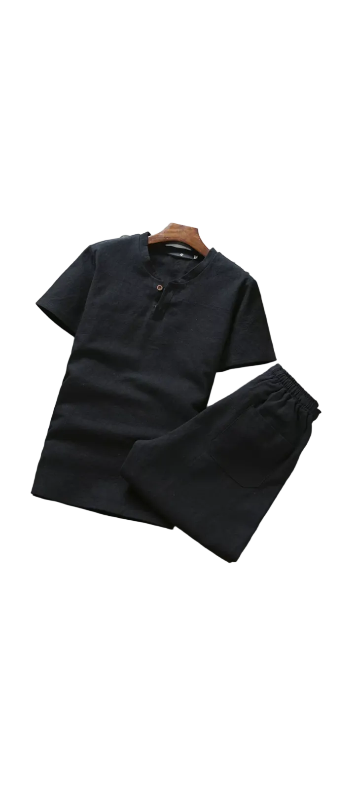 conjunto de dos piesa en negro para hombre