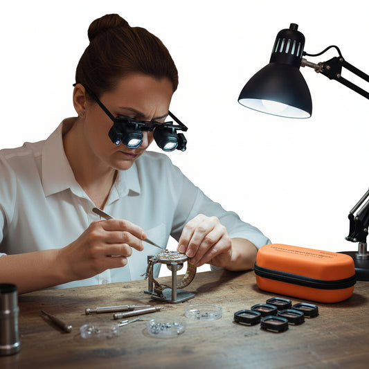 High Times 24 Times Headwear Glasses Portable Watch Repair Magnifier LED Lamp Mobile Phone Electronic Components Welding