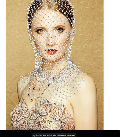 Rhinestone Turban and Pirate Hat Set - Glitter Mesh for Parties