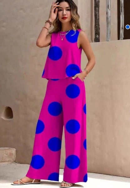 Women's Two-Piece Set – Sleeveless Vest | Summer