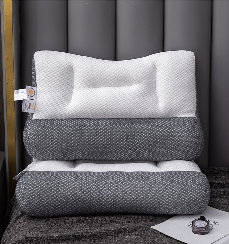 Partition Sleep Aid Anti-traction Pillow Soybean Fiber Cervical Pillow Core Knitted Household Student Dormitory Pillow