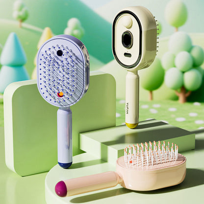 Electric Massage Brush with Mist Spray and Airbag – Self-Cleaning and Anti-Static | Gift Box