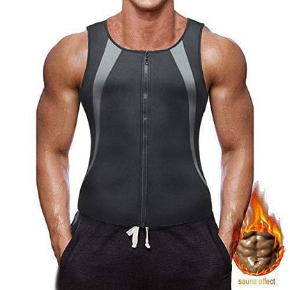 Cross-border European And American Men's Body Shaping Vest Corset Waist Tucker Sweat-popping Sportswear Fitness Sleeveless Vest