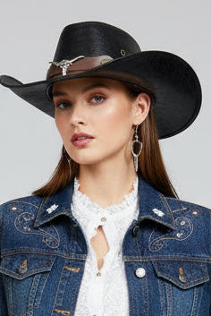 Daban Xizang Western Cowboy Hat For Men And Women Spring, Summer And Autumn Outdoor Sunshade Jazz Hat Belt Rivet Knights Hat