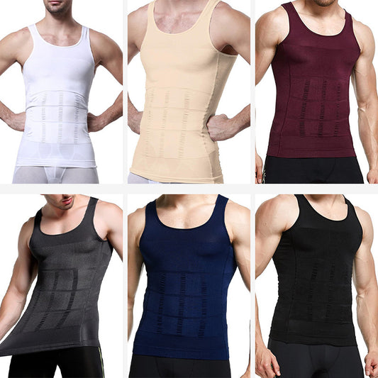Cross-Border Men's Corset Belly Tight Corset Vest Body Shaping Men's Corset Outdoor Sports Vest