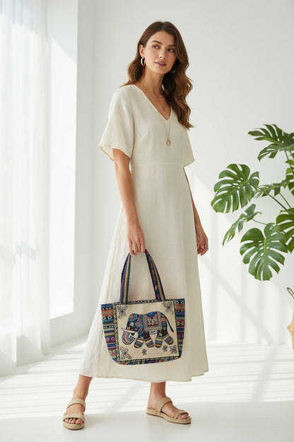 Women's Canvas Tote Bag - Large Capacity | Ideal for Outings and Daily Use
