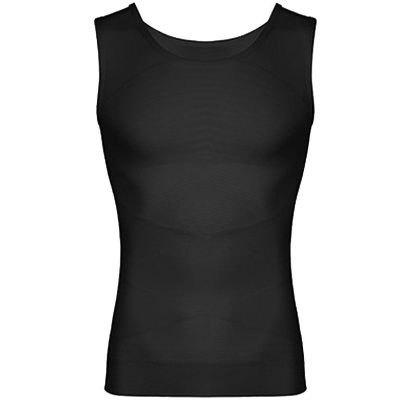Men's Tummy Control Shapewear, Tight-Fitting Corset, Chest And Abdomen Shaping Elastic Breathable Mesh Vest, Direct Sale From Manufacturer