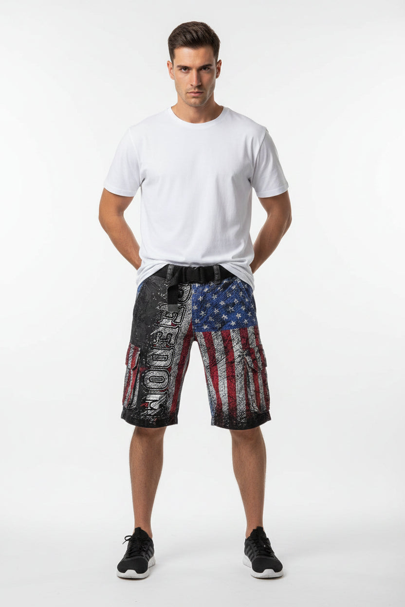 Shorts de Playa para Hombre – Estampado Digital 3D, Tela Imitación Denim#3