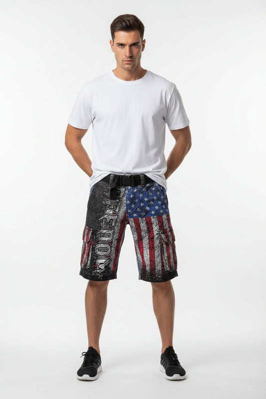 Shorts de Playa para Hombre – Estampado Digital 3D, Tela Imitación Denim#3
