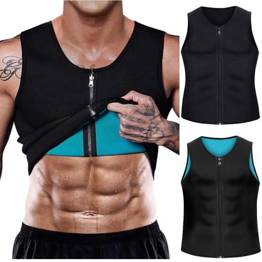 Cross-border Men's Sports Shaper Zipper Vest Sweat-resistant Clothing Neoprene Sweat-resistant European And American Fitness Corset