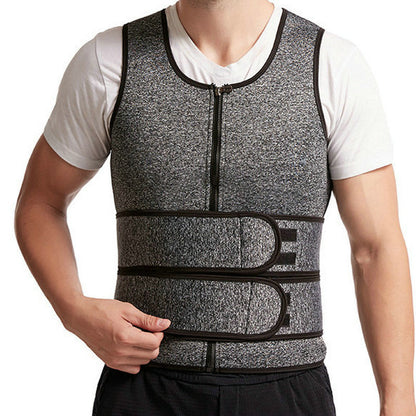 Men's Belly-Tinting Vest Body-Shaping Double-Breasted Body Shaping Shaping Shaping Shaping Shaping Beer Belly Meat-Hidden Hot-Fit Sports Tight-Fit Dress