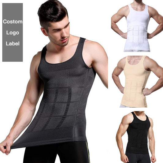 Cross-Border Men's Corset Belly Tight Corset Vest Body Shaping Men's Corset Outdoor Sports Vest