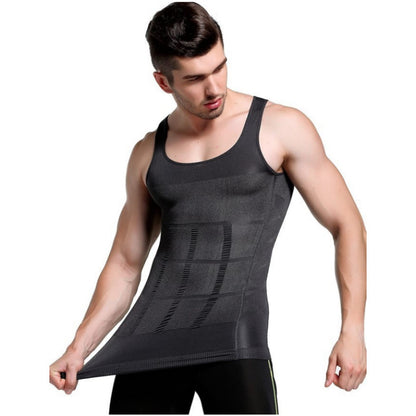 Cross-Border Men's Corset Belly Tight Corset Vest Body Shaping Men's Corset Outdoor Sports Vest