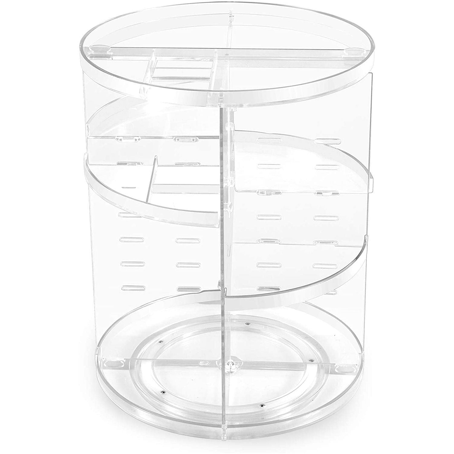 360-Degree Rotating Transparent Acrylic Cosmetics Storage Rack Bathroom Desktop Cosmetics Organizer Storage Rack