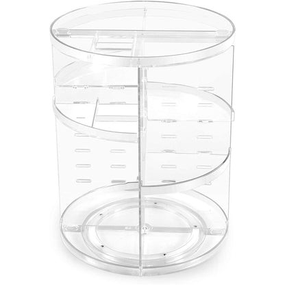 360-Degree Rotating Transparent Acrylic Cosmetics Storage Rack Bathroom Desktop Cosmetics Organizer Storage Rack