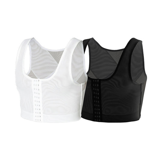 Wholesale Men's Compression Shapewear Slimming Tight-Fitting Underwear Chest Flattening Back-Lifting Anti-Bump Vest