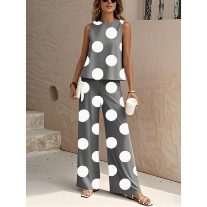 Cross-Border Amazon Europe And America 2026 Summer New 3D Digital Print Two-Piece Women's Sleeveless Vest Set