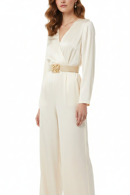 Long and Stacked XOXO Buckle Duo Belt Set: Khaki