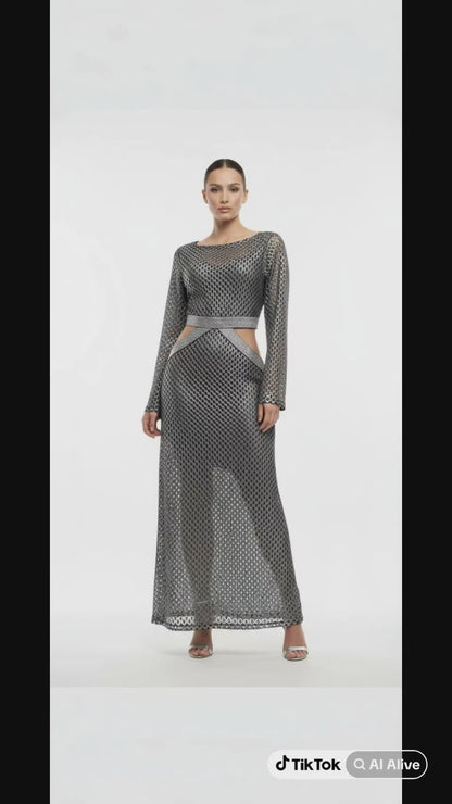 Dress Silver with gray