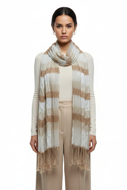 Elegant scarf with a touch of sparkle for any occasion Note: This product is not shipped without a minimum purchase required for shipping.